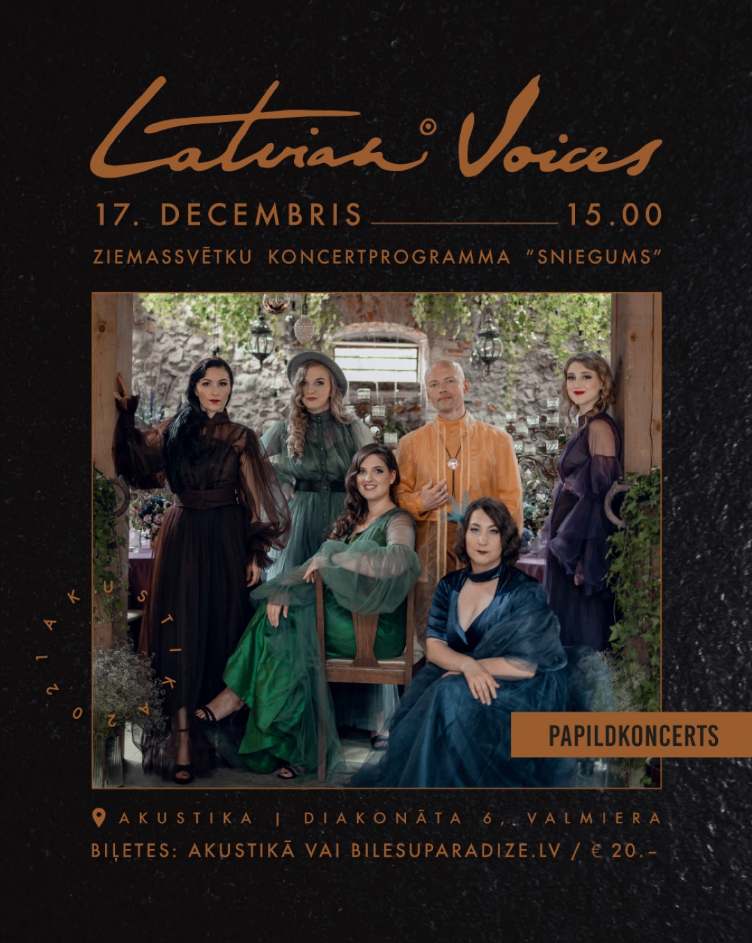 Latvian voices ziemassvētku koncerta afiša
