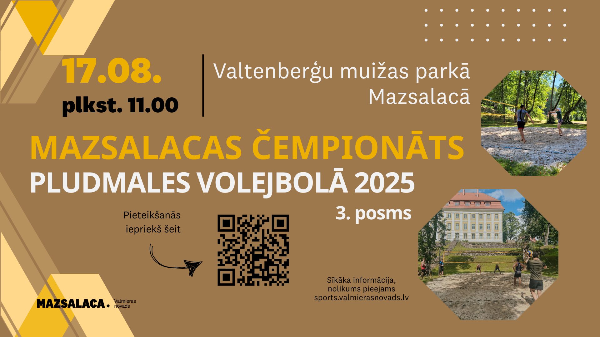Mazsalacas pludmales volejbola turnīra 3. posms Valtenberģu muiža