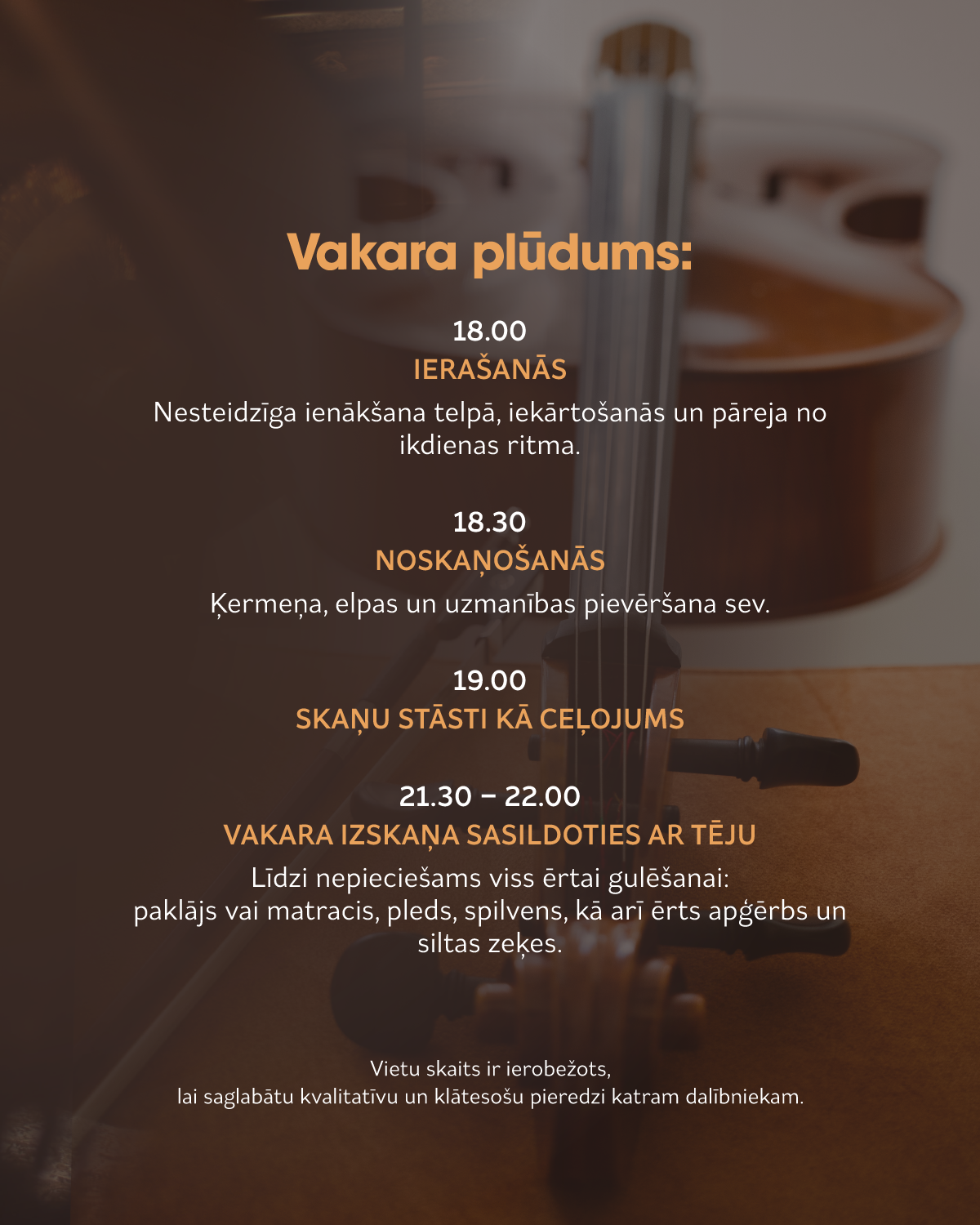 “Savā siltumā” muzikāls novakars čella un gonga skaņās.